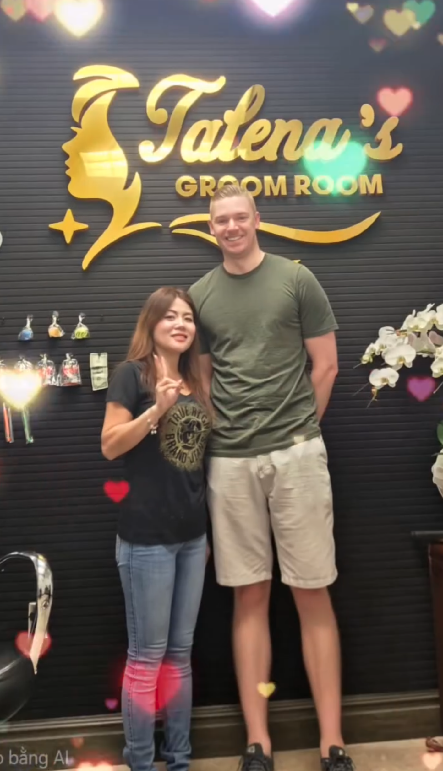 Talena with customer