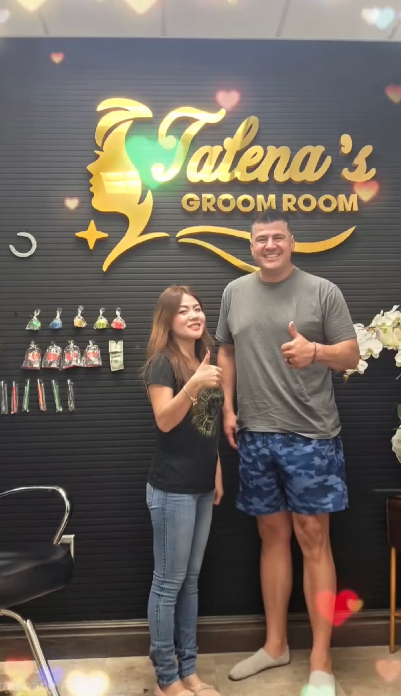 Talena with customer