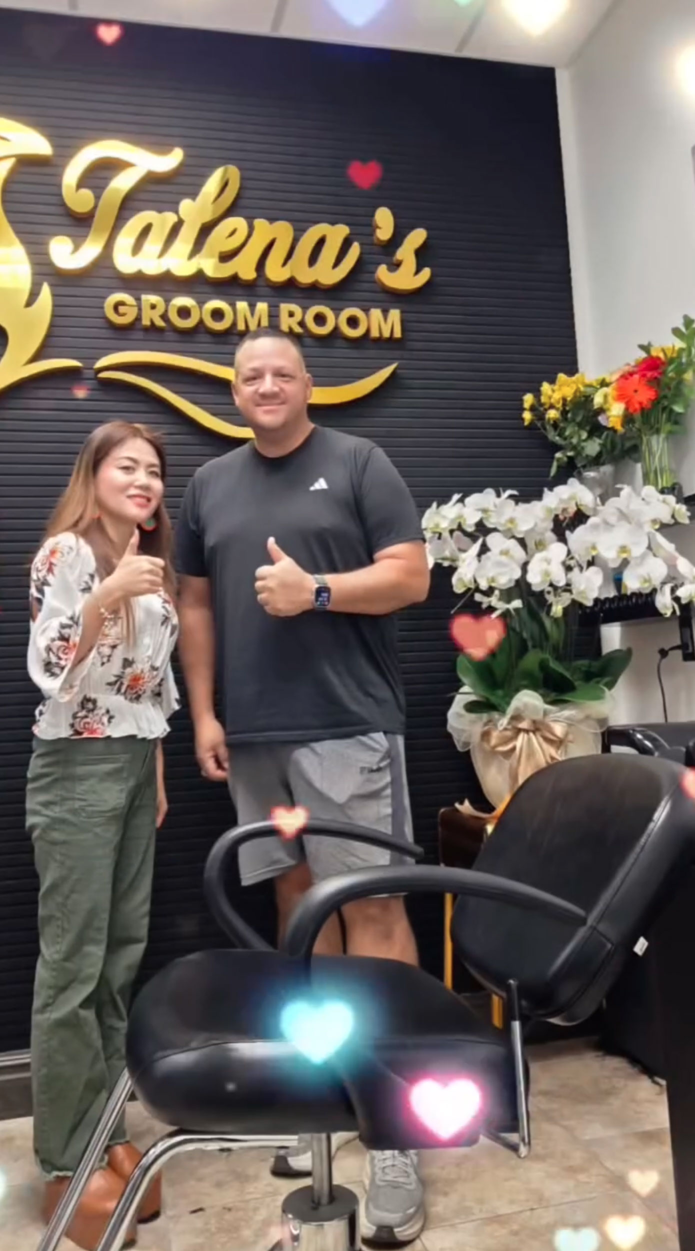 Talena with customer