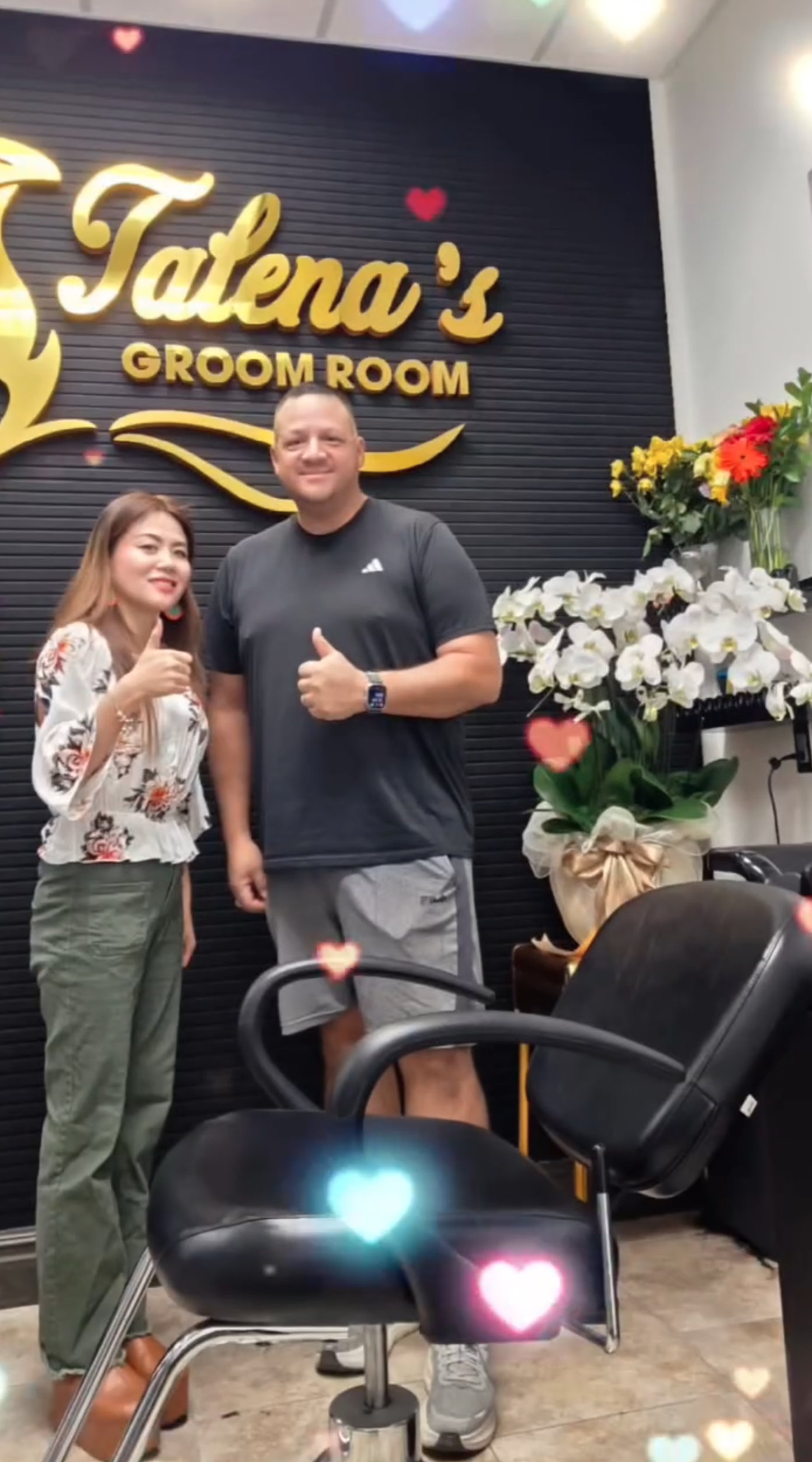 Talena with customer
