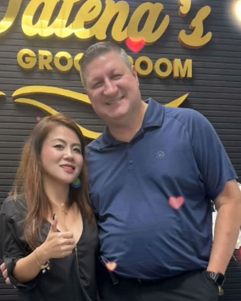 Talena with customer