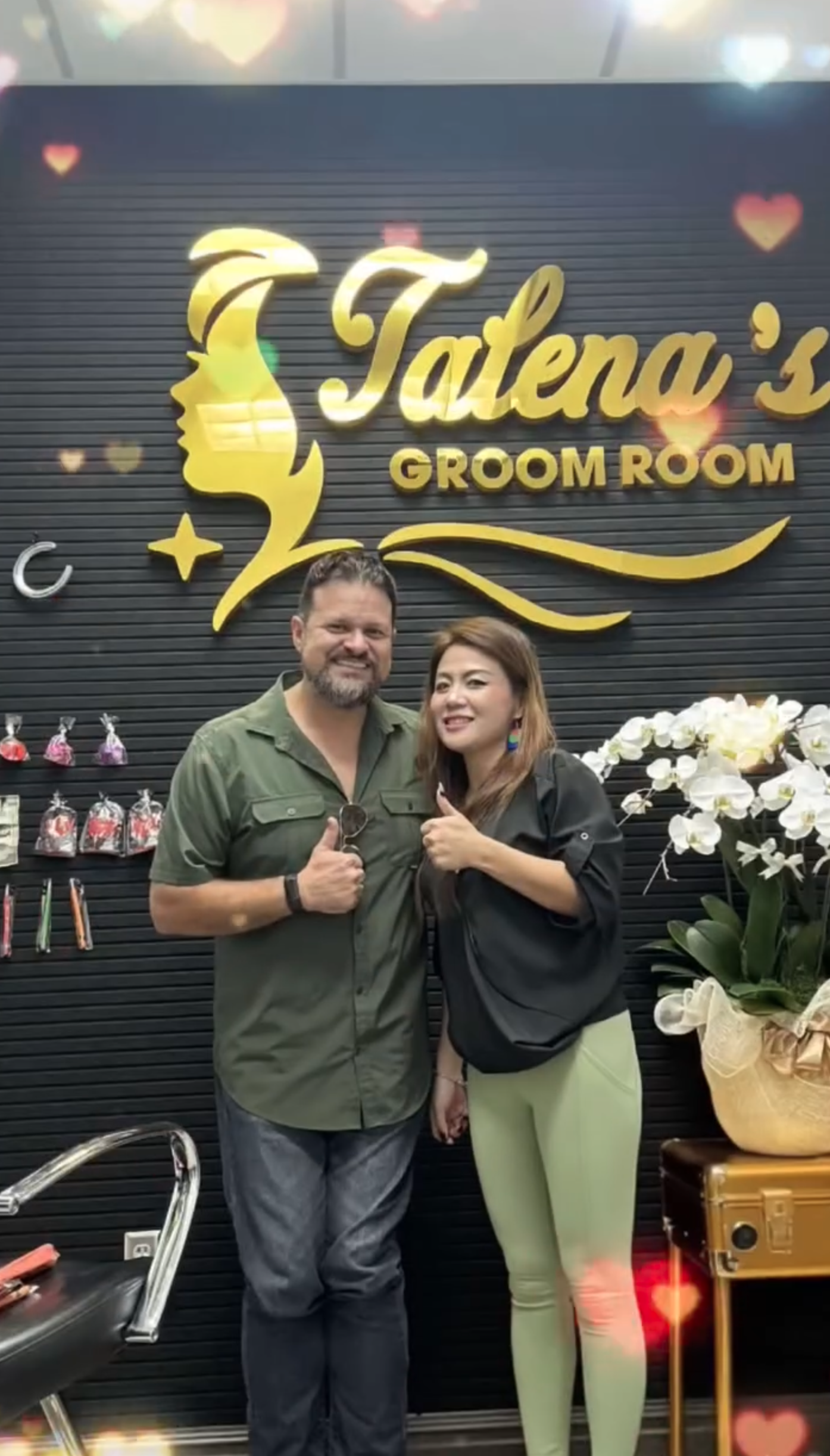 Talena with customer