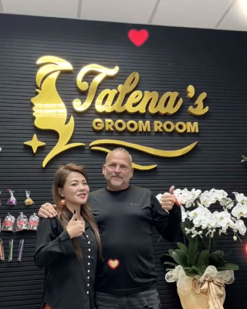 Talena with customer
