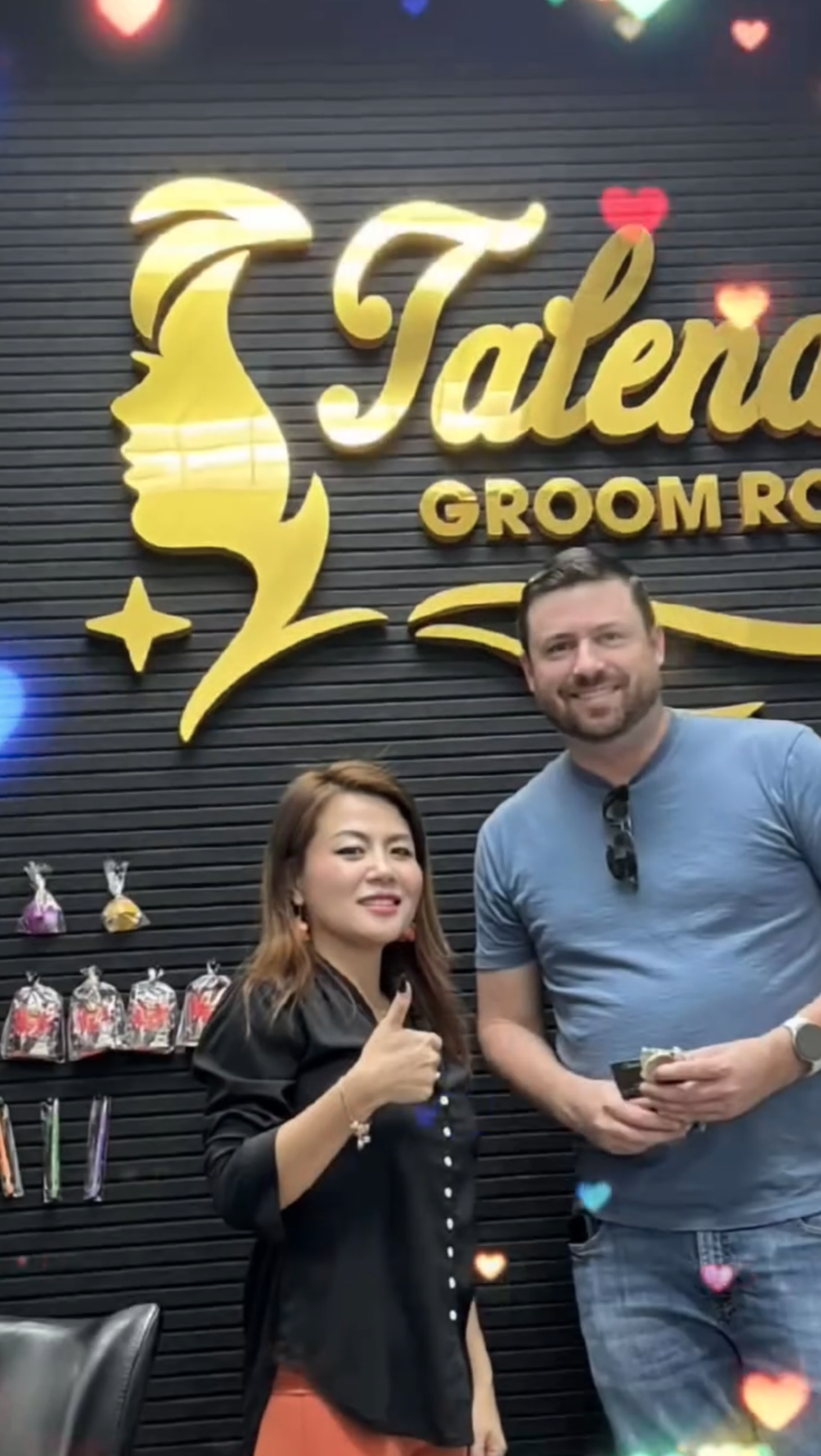 Talena with customer