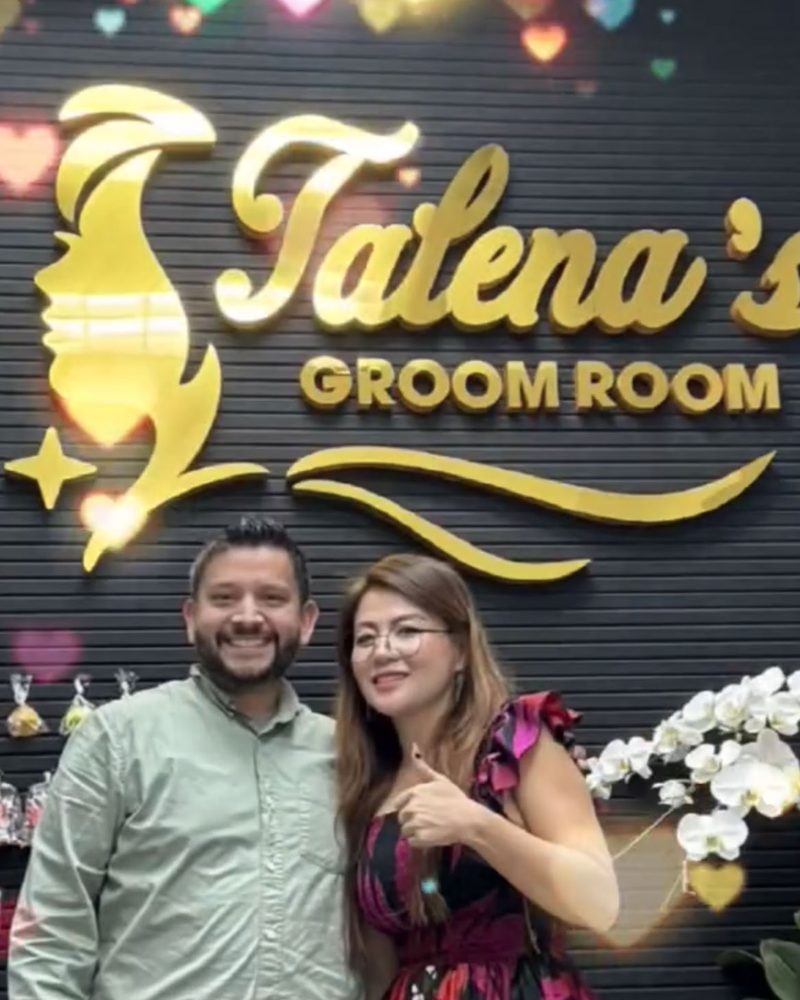 Talena with customer