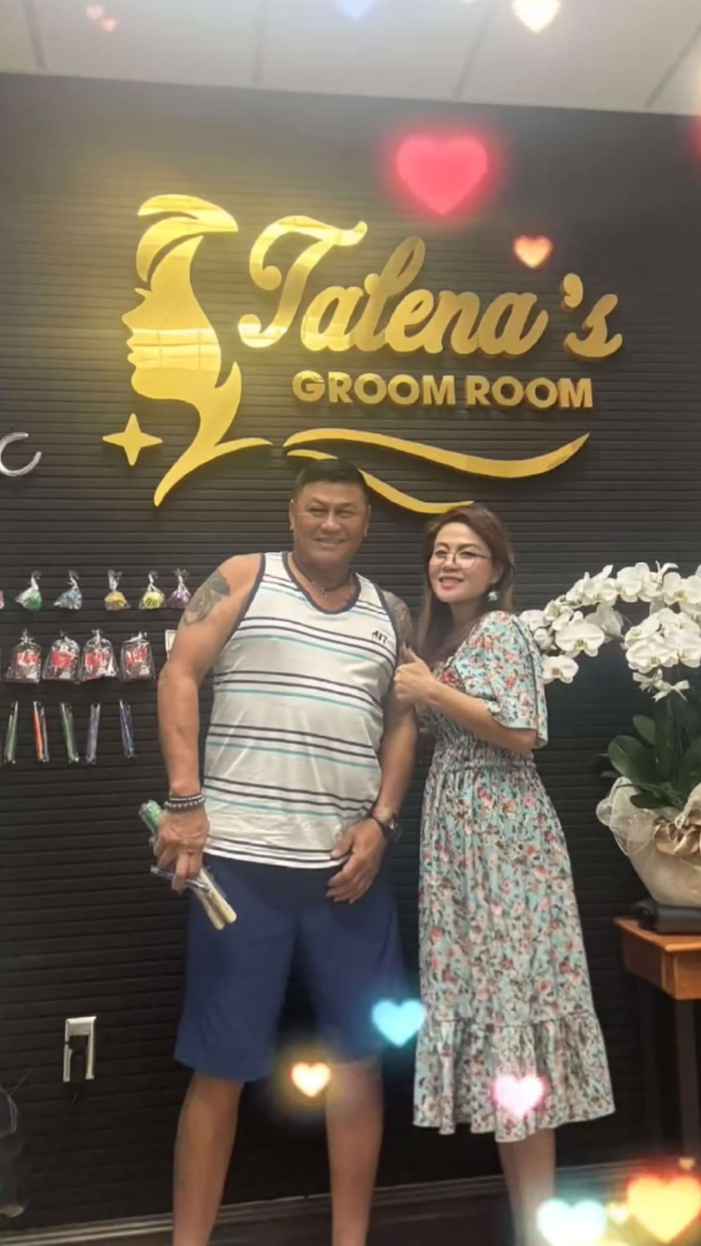Talena with customer