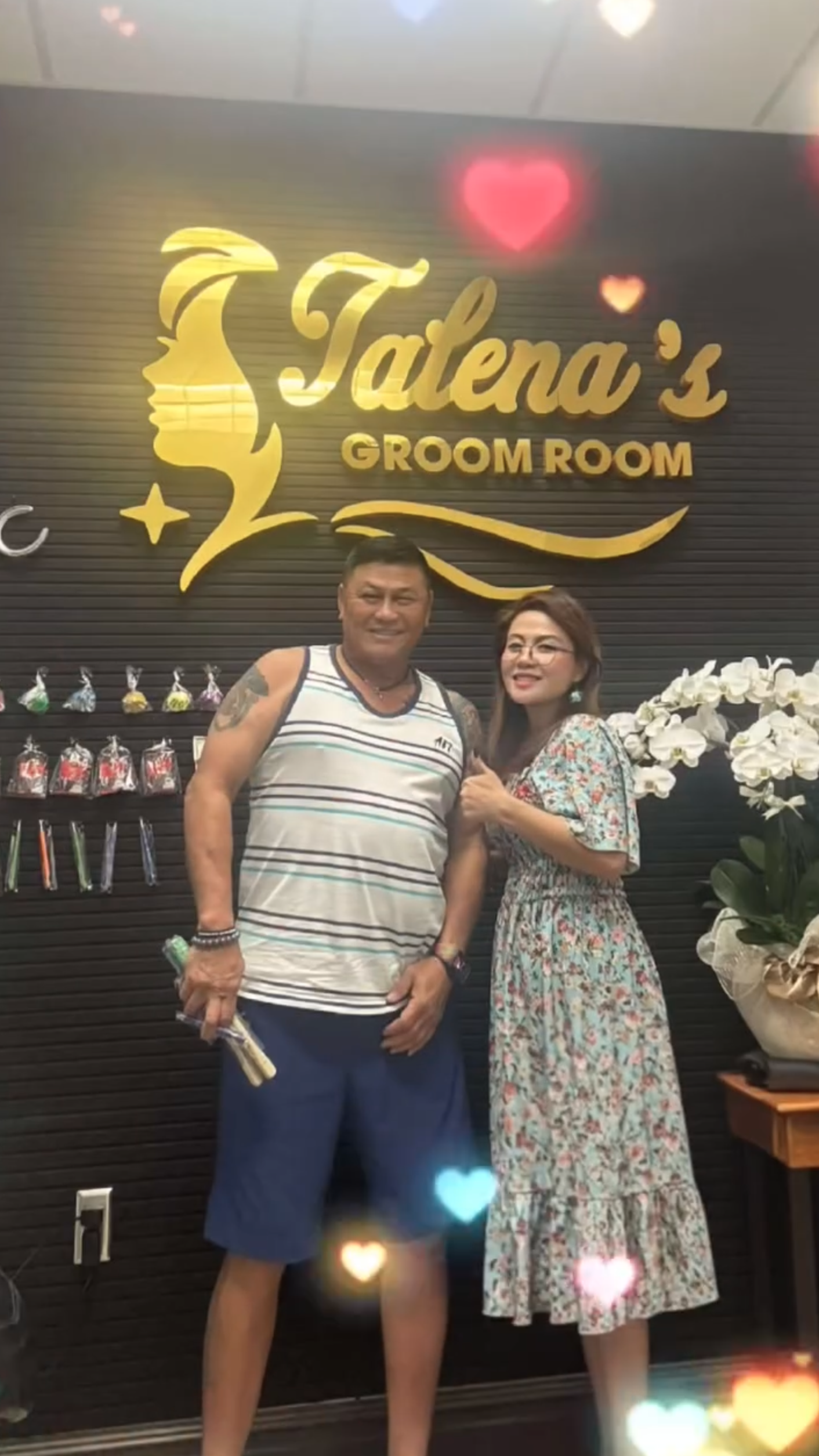 Talena with customer