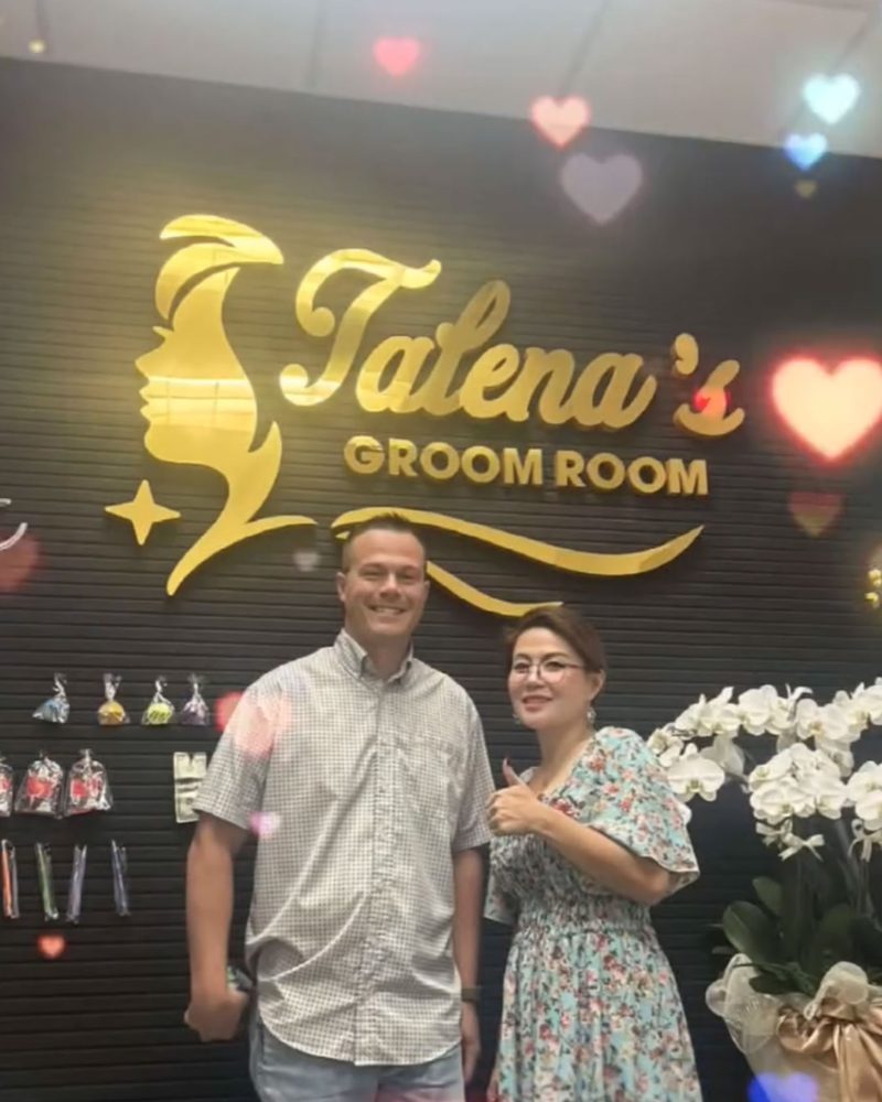 Talena with customer