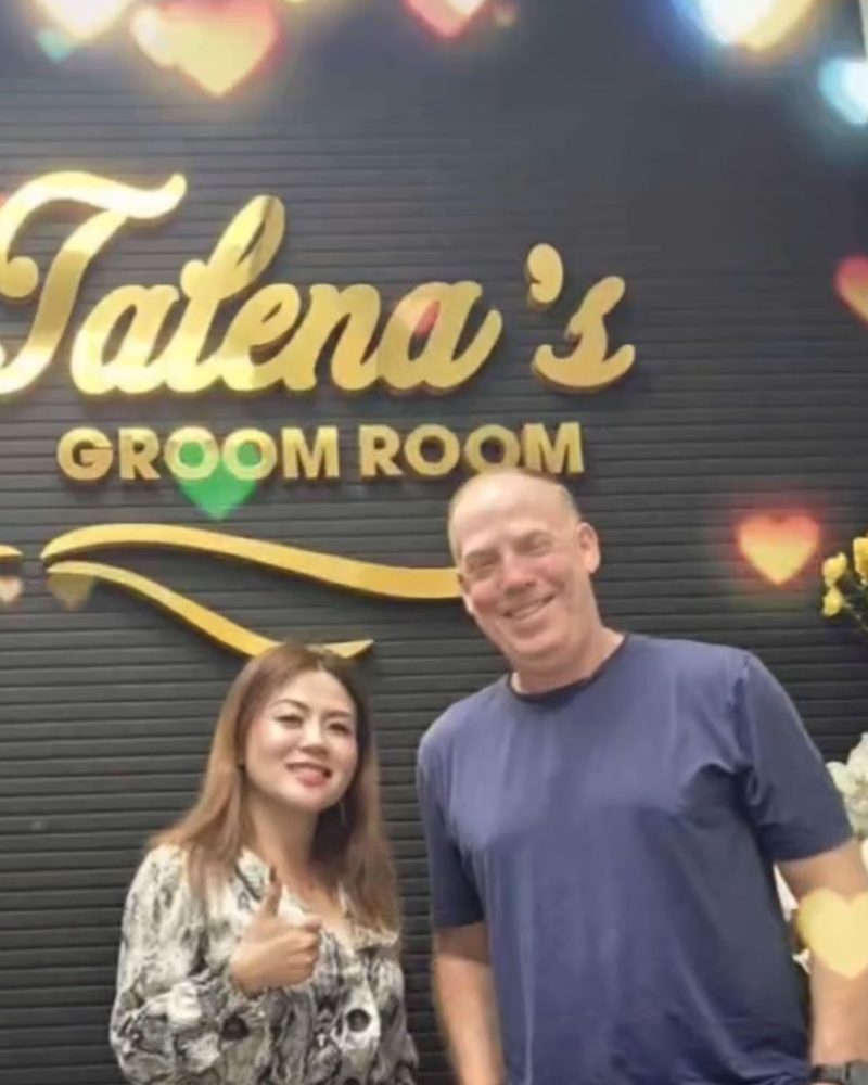 Talena with customer