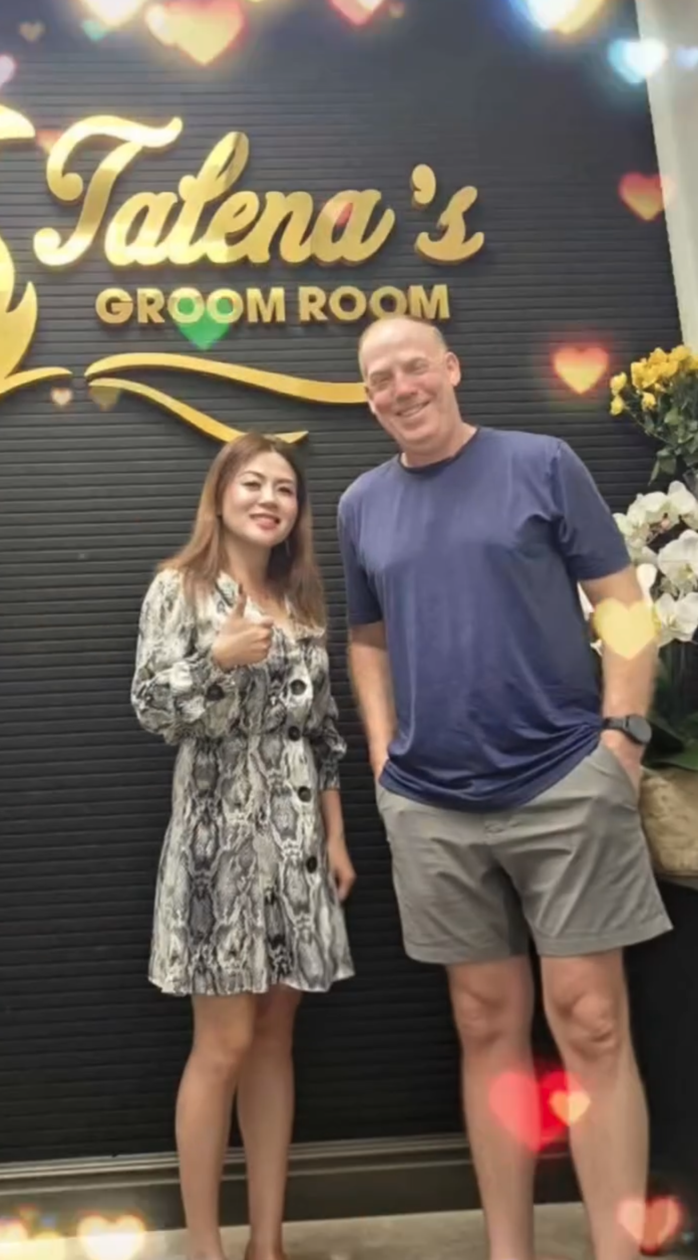 Talena with customer