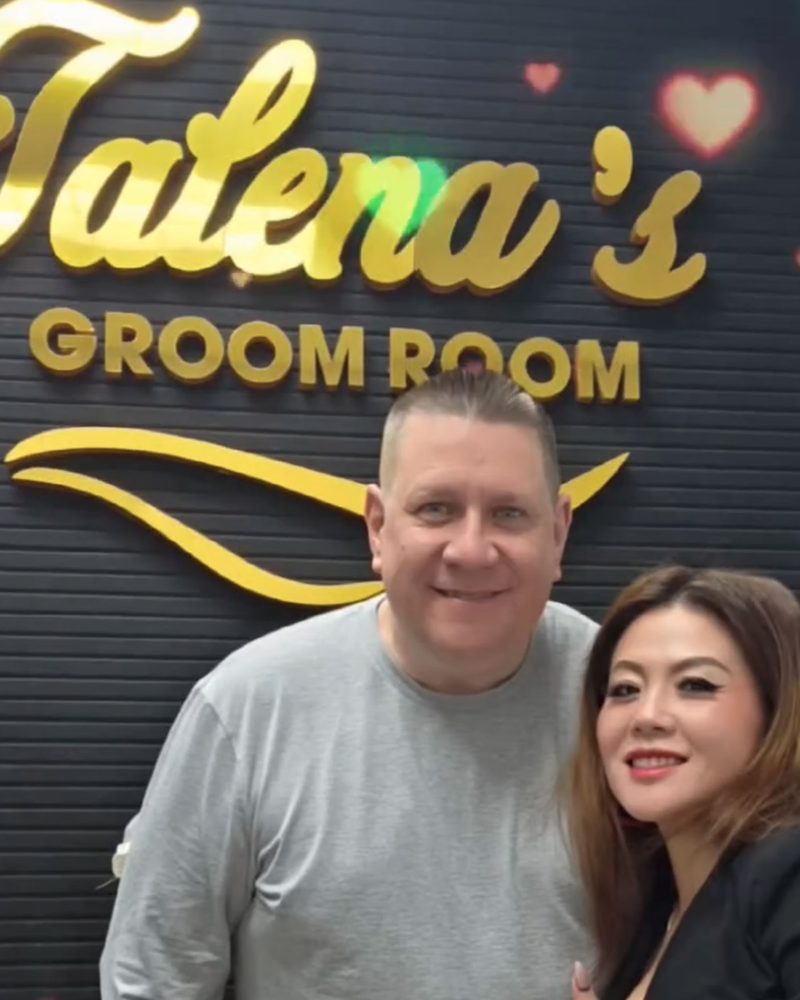 Talena with customer