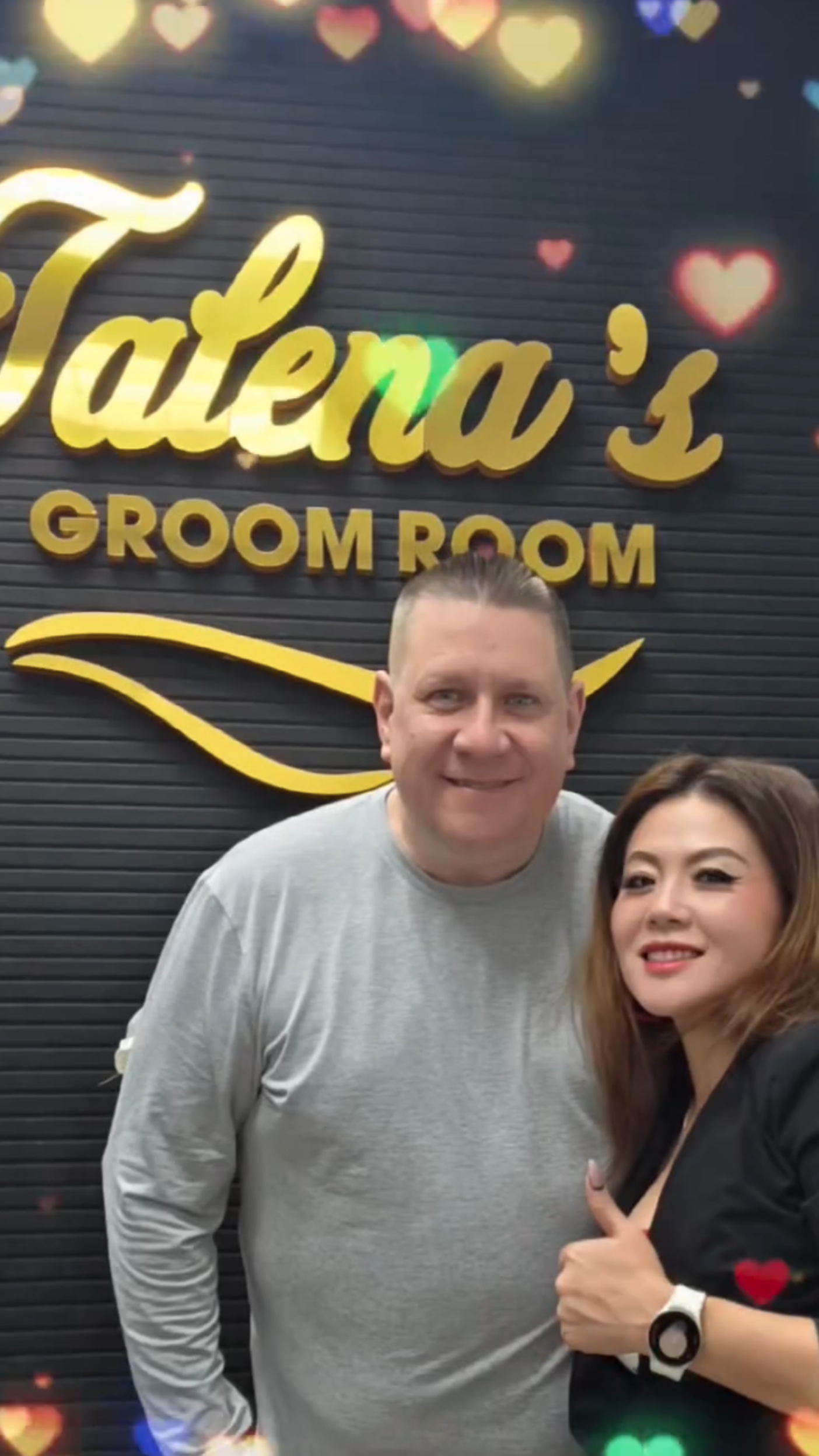 Talena with customer