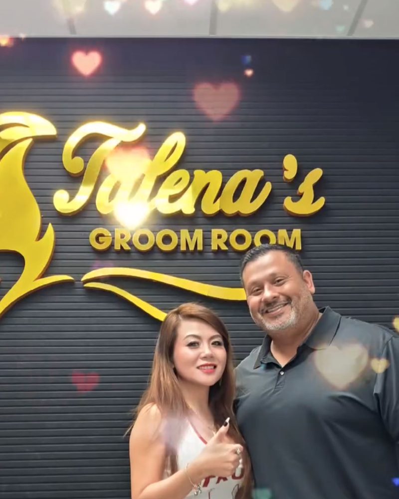 Talena with customer