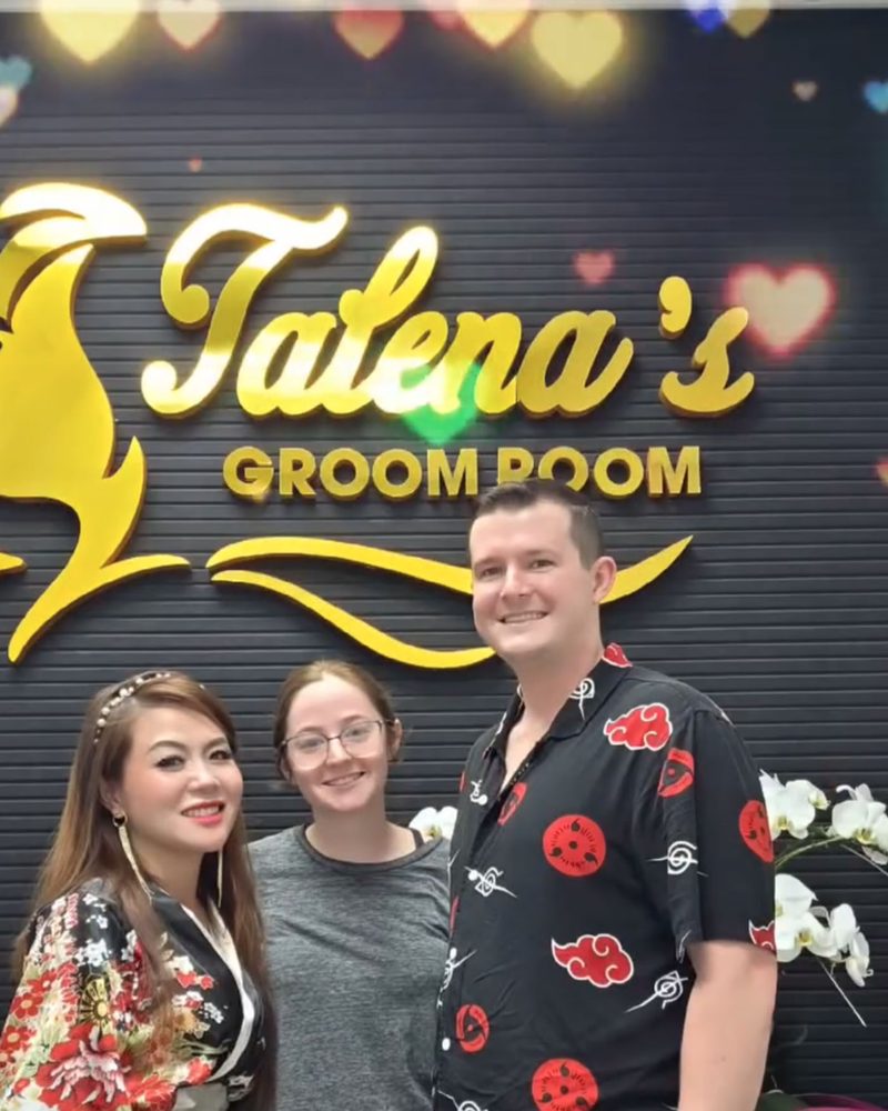 Talena with customer