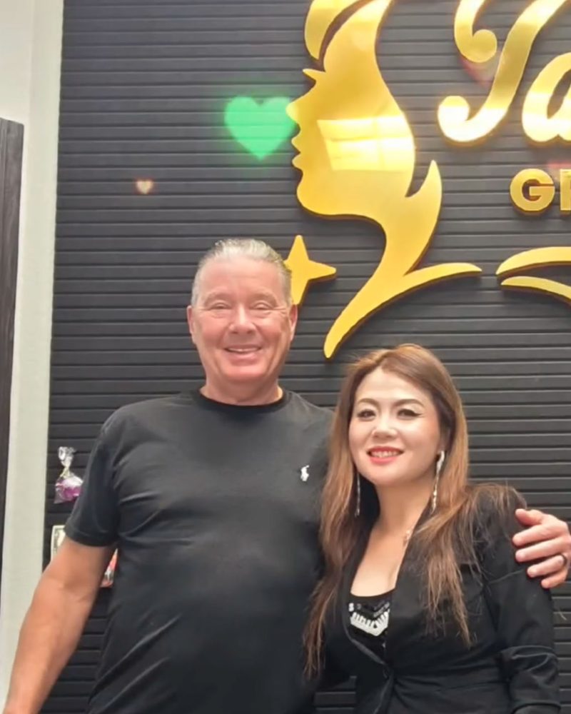 Talena with customer