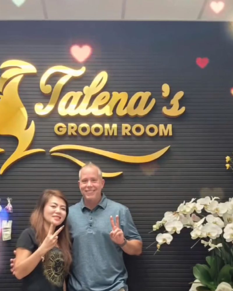 Talena with customer